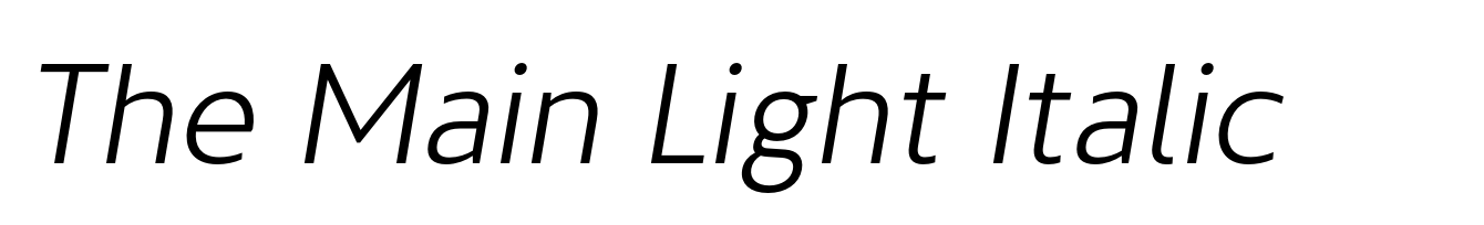 The Main Light Italic